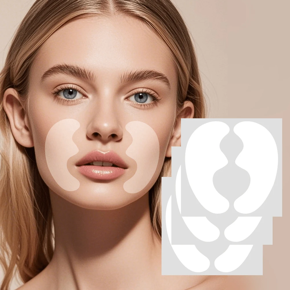 20 Pieces Facial Lines Smoothing Patches. Reduce Fine Lines, Lift And Firm The Facial Skin. Strong Adhesion, Portable Design. - Multicolor - View 1