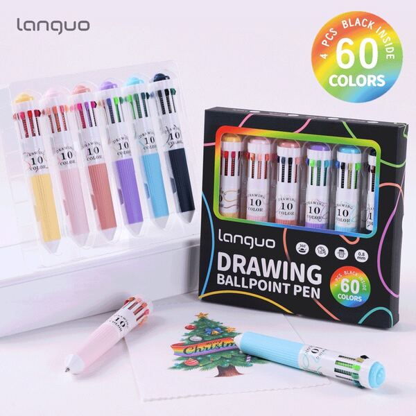 6/12pcs High Quality Erasable Gel Pens - Retractable, Extra Fine Tip (0.8mm), Multicolor Ballpoint Pens, Mixed Colors, Colorful Gel Pen Set, Ballpoint Pens For Vibrant Writing And Sketching, Smooth Writing, Suitable For Painting, Marking, Student Notes, Handbook Making, Office Use