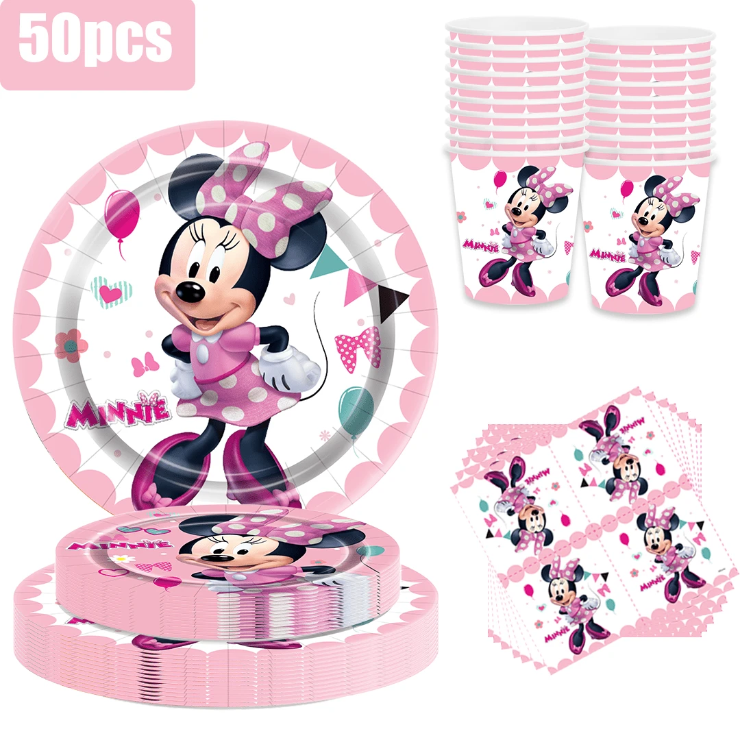 Bộ 50 món / Bộ đồ dùng tiệc hình nhân vật hoạt hình chuột Mickey của Disney, bao gồm 10 đĩa và 10 cốc, phù hợp cho 10 trẻ em, hoàn hảo cho các bữa tiệc sinh nhật, Halloween và các buổi họp mặt gia đình. Rất thích hợp để trang trí sinh nhật và bày trí bàn tiệc lễ hội, mang lại niềm vui cho những nàng công chúa nhỏ của bạn. - Nhiều màu - Xem 1