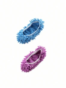 懒人拖鞋 - 可重复使用、可水洗的地板清洁鞋，配有弹性鞋口和拖把配件，无需用电，适用于客厅和卧室，是卧室清洁的必备品，面料可水洗，适用于家庭、卧室、客厅、室内等场所。 - 彩色 - 查看 18