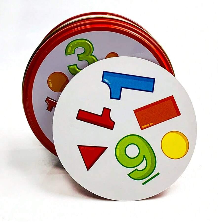 123 Number Card Game Set, Multi-Player Indoor Family Board Game, Average Play Time 10 Minutes, Includes Instructions - Multicolor - View 1