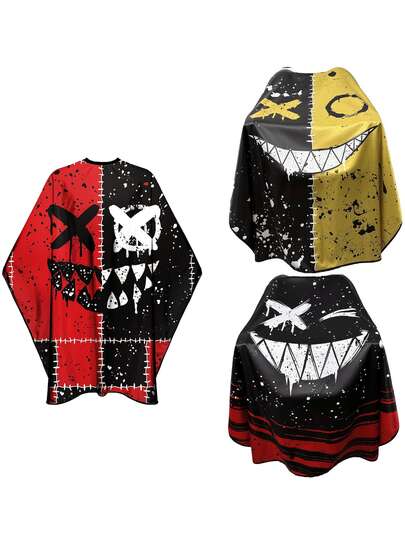 Professional Hair Salon Cape, Size 55" X 63", Fashionable Design, Anti-Static, Easy-Clean Fabric, Suitable For Haircut Or Shaving Services - Fit For Hairstylists And Beauty Salons - Professional Hairdresser Haircutting Smock - Includes Neck Duster Attachment - Stylish And Practical Design For Salon Use