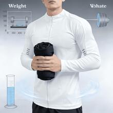 Men's Sports Jacket, Cycling Clothing, Long-Sleeved Sun Protection Clothing, Training Clothing, Casual Wear. - 白色 - 查看 3