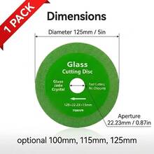 100mm/115mm/125mm Diamond Saw Blade, Suitable For Angle Grinder Glass Cutting Disc, Achieve Smooth Cutting Of Glass, Jade, Crystal And Ceramic, Precise And Burr-Free. - Diamond Glass Cutting Disc - View 9