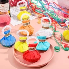 20/10/5 unidades Lanzadores de confeti de cinta de colores lanzados a mano, confeti de papel limpio, serpentinas de papel multicolor románticas, adecuadas para bodas, cumpleaños, fiestas, graduaciones, celebraciones, recuerdos de fiesta - Lanzar serpentinas a mano - Ver 3