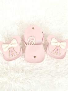 1pc Personalized Crossbody Bag For Girls, Unique Shoulder Bag, Suitable As Birthday Gift For All Ages - Pink - View 8
