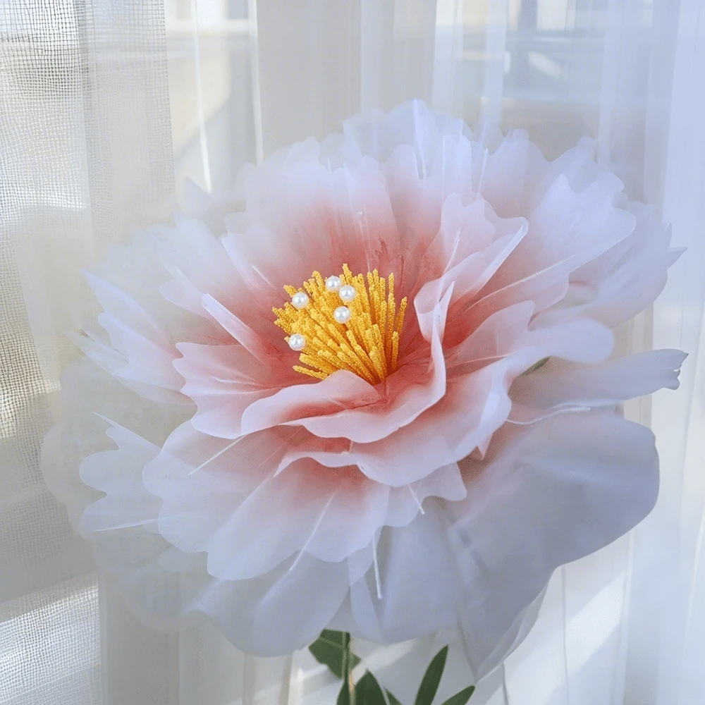50cm künstliche Pfingstrose - elegante Hochzeitsdekoration, Blumenarrangement für Raumhintergrund, realistischer grüner Stiel, perfekt für Valentinstag, besondere Anlässe, rustikale Hochzeiten, Geburtstagsgeschenke, Abschlussfeiern und mehr. - Verschiedenfarbig - Übersicht 1