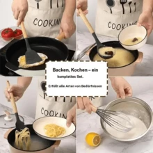 Silikon-Küchenutensilien-Set, 12-teiliges Antihaft-, hitzebeständiges Küchenutensilien-Set – für Zuhause, Esszimmer und Grillen - Grün - Übersicht 6