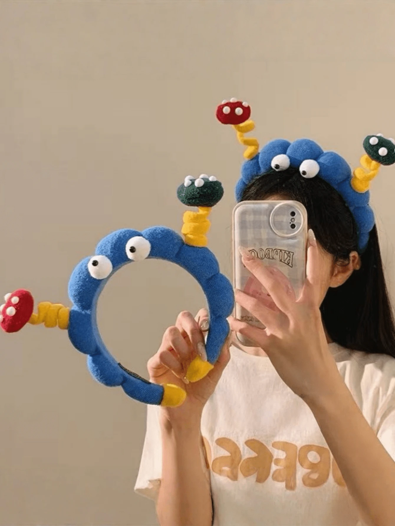 可爱有趣的大眼睛娃娃高头洗脸器 - 彩色 - 查看 1