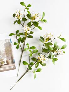 1/2/3pcs Artificial Hawthorn Flowers, 45cm Fake Flowers For Wall, Living Room, Bedroom, Wedding, Party Decor, Tabletop Filler, Home, Desktop Decor, Kitchen, Wedding, Tabletop, Centerpiece, Office, Garden, Outdoor, House, Yard Decoration, Suitable For Spring, Summer, Autumn, Winter - White - View 7