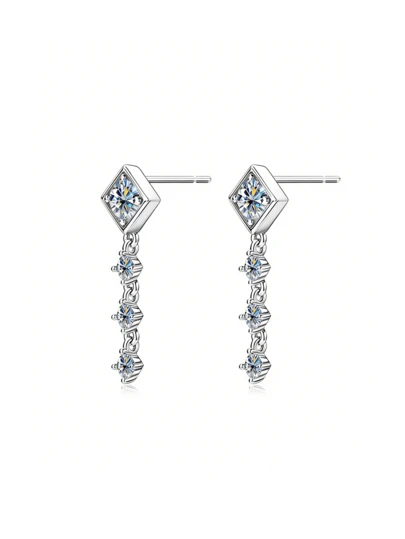 Luxury Sparkling Star Rhinestone Long Earrings, Versatile Earrings For Women, Suitable For Wedding, Party, Vacation