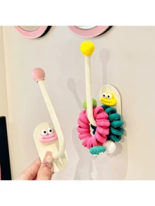 1/2 chiếc Giá đỡ dây buộc tóc tiện dụng, Móc treo phụ kiện tóc phòng tắm, Giá đỡ dây buộc tóc tối giản, Móc treo trang trí nhỏ gọn (Cần tự lắp ráp) - Nhiều màu - Xem 2