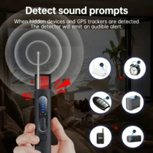 1pc Mini Camera Detector, Hotel Anti-Peeping, Anti-Eavesdropping, GPS Anti-Tracking Detector, 5-Speed Adjustable, Ultra-Long Standby, USB Charging, Perfect For Privacy Protection. Suitable For Anti-Peeping, Anti-Tracking Hotel Security. - Black - View 11