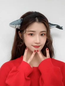 1pc Unisex Funny Cartoon Fish Headband, Photo Prop & Washing Face Headband - Multicolor - View 2