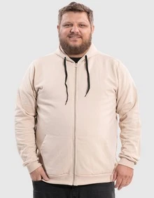 BENSMAT Men's Plus Size Fleece Sweatshirt/Sweater, Winter Style, Sizes G1 G2 G3 G4, Suitable For Cold Weather - Khaki - View 1