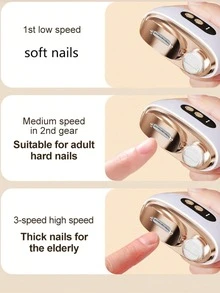 Máy cắt móng tay điện thông minh 2 trong 1, tích hợp chức năng đánh bóng và cắt tỉa, sạc USB, pin lithium polymer 500mAh, có chức năng chống cắt, đánh bóng và chiếu sáng, thích hợp cho nghệ thuật làm móng, giũa, đánh bóng và tạo hình, là một món quà tuyệt vời. - nhiều màu - Xem 6