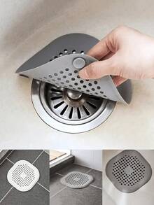 1个硅胶排水塞，适用于浴室、厨房、浴缸、水槽，防止毛发和碎屑堵塞。 - 彩色 - 查看 9