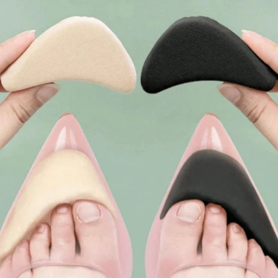 6/3/1 Pair/Set - Unisex Heel Cushion, Thickened Soft Anti-Friction Toe Pad Liner, Comfortable Size Adjustable Half-Size Pad, Foot Toe Protection Shoe Pad For Size Variation, High Heel Anti-Foot Pain Half-Size Pad, Forefoot Pad, Toe Sleeve