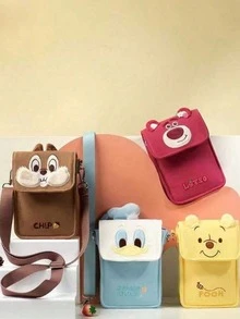 New Cute Cartoon Bear Pattern Shoulder Crossbody Bag - Multifunctional Phone Wallet Small Bag For Girl - Multicolor - View 2