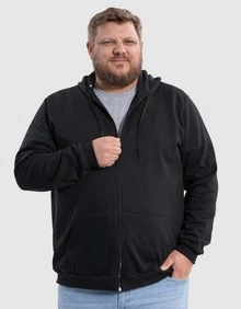 BENSMAT Men's Plus Size Fleece Sweatshirt/Sweater, Winter Style, Sizes G1 G2 G3 G4, Suitable For Cold Weather - 黑色 - 查看 3