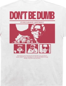 Don't Be Dumb Poster T-Shirt (With Backprint) - 白色 - 查看 1