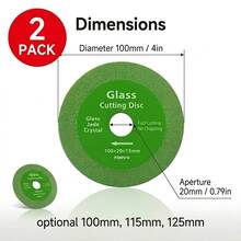 2pcs 100mm/115mm/125mm Diamond Saw Blades, Suitable For Angle Grinder Glass Cutting Discs, Can Smoothly Cut Glass, Jade, Crystal And Ceramic With Sharp And Precise Cutting Effect, No Cracking. - Diamond Glass Cutting Disc - View 10
