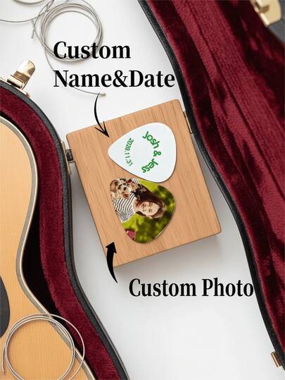 12pcs Custom Photo Guitar Pick, Custom Text Guitar Pick, Personalized Bass Guitar Accessories, Guitar Pick, Musician Gift, Guitar Pick Gift, Mother's Day Gift, Father's Day Gift, Valentine's Gift, Anniversary Gift, Graduation Gift, Ideal Gift For Father/Mother, Unique Gift For Husband/Wife, Perfect Gift For Boyfriend/Girlfriend, Personalized Gift For Him/Her