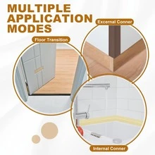 1pc 3 Meters X 2cm Self-Adhesive Wall Corner Protector, Yellow Oak Wood Grain Soft Wall Corner Edge Guard, Cabinet Edge Protector - C - View 12