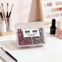 1盒120/150/180/240目迷你指甲抛光砂带，强力去除指甲油和凝胶，足部和指甲护理电动磨甲器砂带配件 - 彩色 - 查看 12