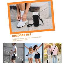 1 túi đựng bình nước thể thao giữ nhiệt 550-1500ml, kiểu đeo chéo, có dây đeo điều chỉnh được, kèm vỏ đựng bình nước thêu chữ A-Z. - màu đen - Xem 9