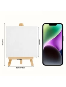 24件套4英寸x4英寸绘画套装 | 包括画架、画笔、调色盘、便携套装、迷你画架和画布套装 | 手工艺和艺术爱好者的理想礼物 - 套裝 - 查看 2