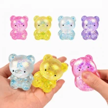 1 chú gấu bông lấp lánh dễ thương: Kích thước (nhỏ/vừa/lớn) và màu sắc ngẫu nhiên, đồ chơi mềm giúp giảm lo âu, thích hợp làm quà tặng sinh nhật cho trẻ em, phần thưởng trong lớp học và trò chơi cảm giác. - NNL01 - Xem 7