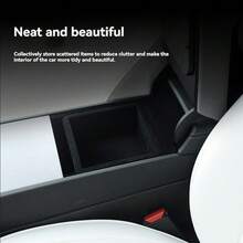 2PCS Highland/Model Y Juniper Center Console Organizer Tray Armrest Storage Box Hidden Drawer - Fit 2023-2025+ Model 3 Highland/Model Y Juniper 2025+ - A - View 3