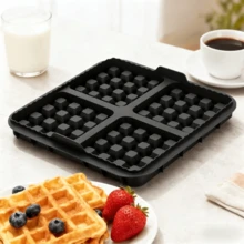 1/2 件装方形华夫饼模具 - 不粘烤盘，适用于大多数空气炸锅（4-7 夸脱容量）| 可重复使用的比利时华夫饼、煎饼、鸡蛋模具 | 可用洗碗机清洗，空气炸锅华夫饼机 - 彩色 - 查看 13