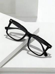 Gafas cuadradas negras versátiles y de moda para hombres - Negro - Ver 3