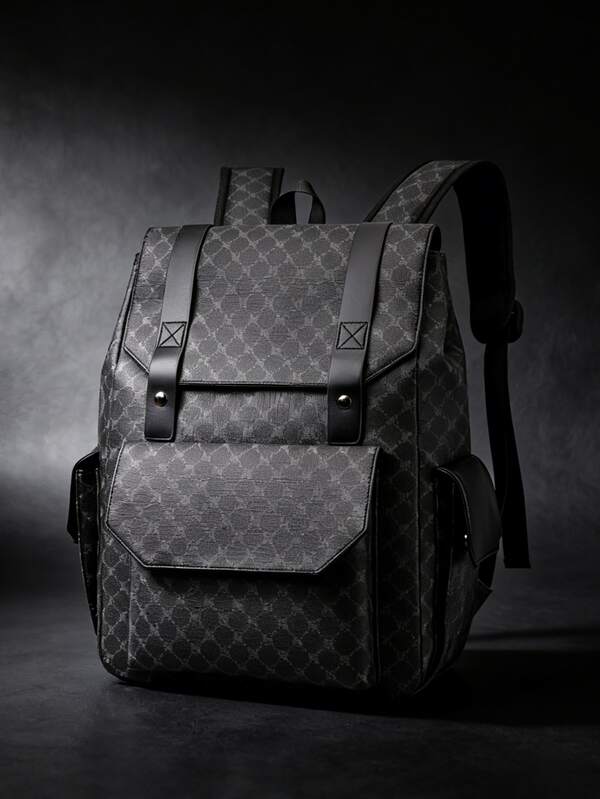  Men's Backpack, Dual-Compartment Business Backpack, Vintage Floral Backpack, Travel Backpack, School Backpack, Laptop Backpack, Water-Resistant, Large Capacity, Portable Backpack, Suitable For Back To School And Travel, PU Waterproof, Streamlined, Fashion Cartoon Print, Camouflage, Casual Business Fitness Outdoor Backpack, Black, Hiking, Multi-Function Outdoor Casual Men's Gift, Dad Gift, Boyfriend Gift, Vacation, Peach Tree