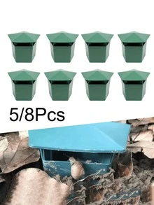 1/3/5/8pcs Solid Color Plastic Slug & Snail Trap, Simple Green Garden Pest Control Snail Box, Battery-Free, Suitable For Garden Pest Management - Green - View 12