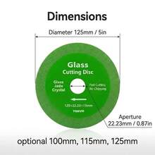 2pcs 100mm/115mm/125mm Diamond Saw Blades, Suitable For Angle Grinder Glass Cutting Discs, Can Smoothly Cut Glass, Jade, Crystal And Ceramic With Sharp And Precise Cutting Effect, No Cracking. - Diamond Glass Cutting Disc - View 5