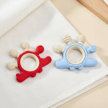 ETETOO Giocattolo da masticare in silicone a forma di dinosauro per il dentizione dei neonati, giocattolo da masticare per bambini - Multicolore - Visualizzare 9