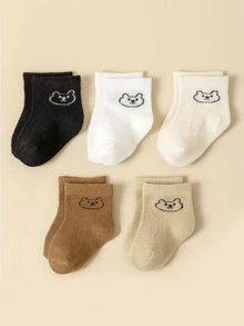 5pcs Baby & Toddler Socks, Newborn Infant Socks, Kids School Socks - Multicolor - View 8