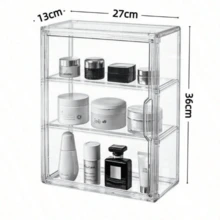 1 pieza Caja de almacenamiento de acrílico transparente multifuncional - Estuche de exhibición a prueba de polvo adecuado para modelos, herramientas y libros | Contenedor de almacenamiento transparente, estante de exhibición de productos, almacenamiento de bolsas, almacenamiento de juguetes, almacenamiento de zapatos, almacenamiento de cosméticos - transparente - Ver 8