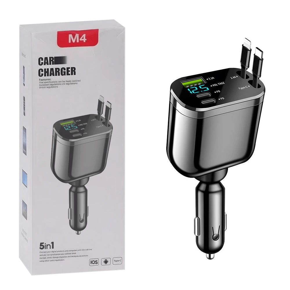 M4多功能车载充电器，闪电般快速充电，角度可调 - A - 查看 1