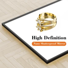 65"X24" Full-Length Mirror With Aluminum Alloy Frame, Standing Design For Bedroom, Black - Rect-black - View 5