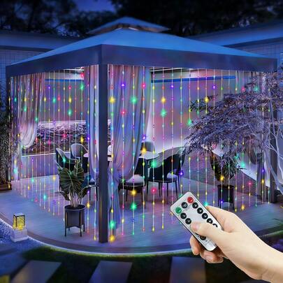 Fairy String Lights, 8 Modes Remote Control, Decorative Lights For Birthday Party, Valentine's Day, Garden, Patio, Christmas, Halloween, Romantic Atmosphere, Indoor & Outdoor Use, 4 Color Options