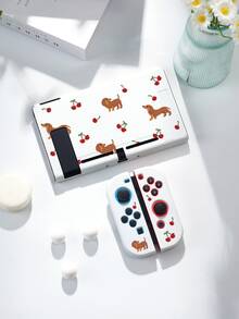 1pc Cute Cherry Dog Pattern Protective Case, Compatible With New Switch 2 (2025), Switch NS/Switch OLED/Lite, Suitable For Switch 2 Game Console Accessories, Family Pack, Storage Bag, Card Slot Base Shell, Switch Protective Case, Romantic Gift For Switch Players - Multicolor - View 17