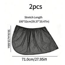 2件装汽车座椅靠背防蚊遮阳网帘，黑色网状遮阳帘，不阻挡视线或影响车窗操作，保护宝宝免受阳光和高温照射，汽车车窗遮阳帘，防紫外线，透气 - 黑色 - 查看 3