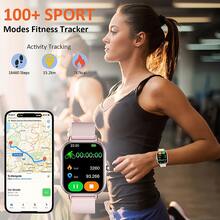 男女通用智能手表，配备 1.83 英寸大屏幕 - 支持蓝牙通话、信息提醒、运动功能、相机/音乐控制、天气信息 | 高性价比必备单品 - 查看 7