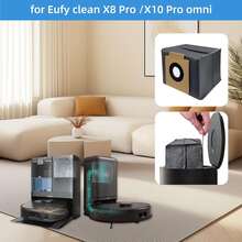 适用于 X8 Pro / X10 Pro Omni 的集尘袋，四层强力防护，3L 大容量，持久耐用，附带小型清洁刷 - 查看 5