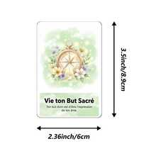 36张法语积极肯定卡片，自我成长思维模式发展工具，包含精神疗愈行动建议和个人情绪调节卡片 - 彩色 - 查看 6