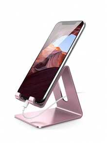 Alloy Phone Stand 2/1pc Universal Metal Phone/Tablet Stand, Non-Slip & Shockproof, Suitable For Live Streaming, Adjustable Angle, For Watching Movies & Charging, Creative Desktop Accessory Spring Gift - Rose Gold - View 1